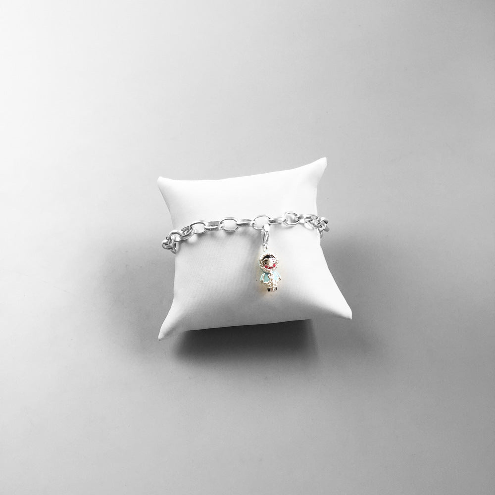 Charming Eskimo Doll Pendant in 925 Silver Jewelry
