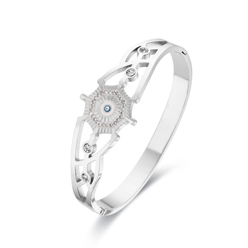 Fashion Micro-set Diamond Titanium Steel Bracelet