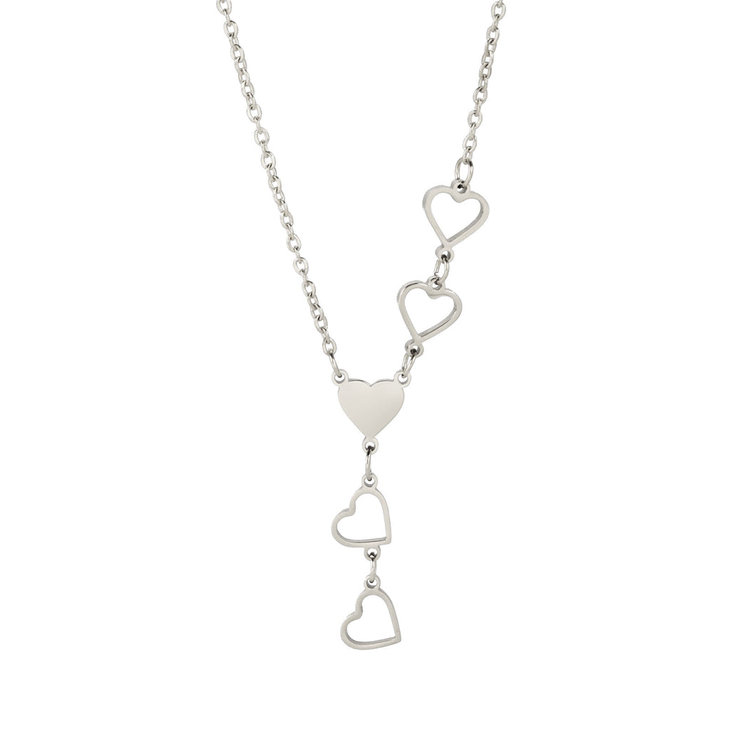 Delicate Titanium Steel Heart Pendant Necklace