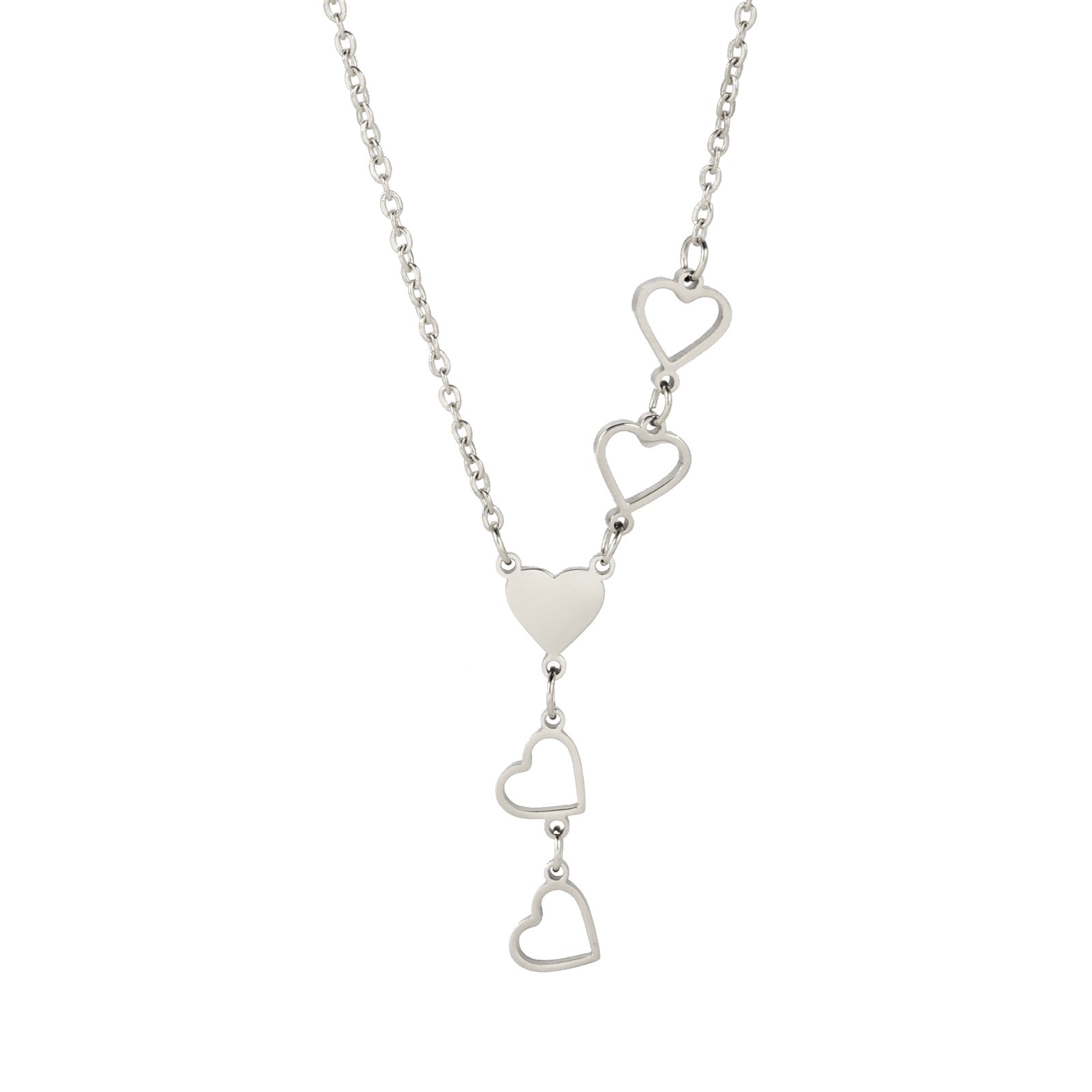 Delicate Titanium Steel Heart Pendant Necklace