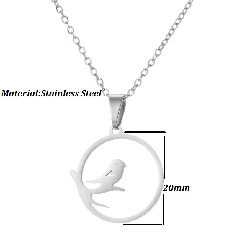 Spring Accessories Minimalist Stainless Steel Pendant Necklace