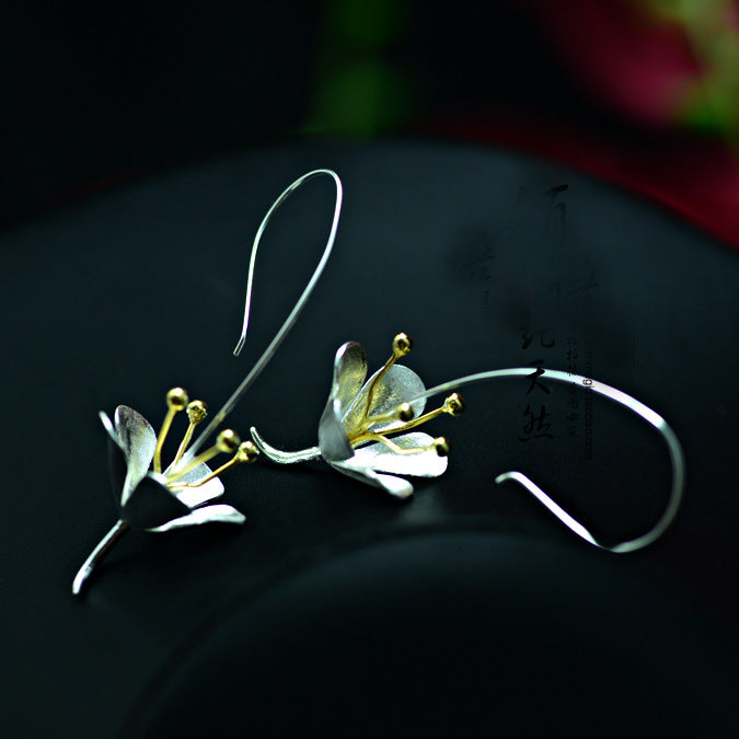 925 Silver Flower Earrings