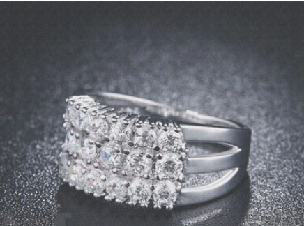 Platinum-Plated Zirconia Ring