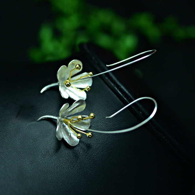 925 Silver Flower Earrings