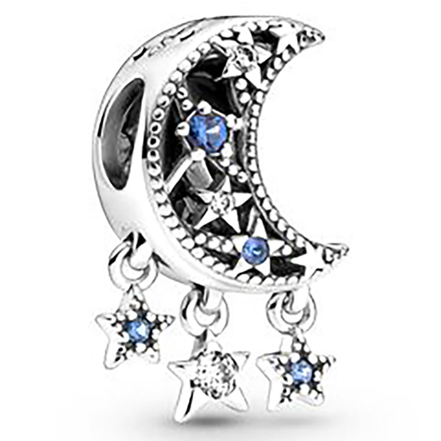 Silver Dreamcatcher with Beads and Star Charms Set