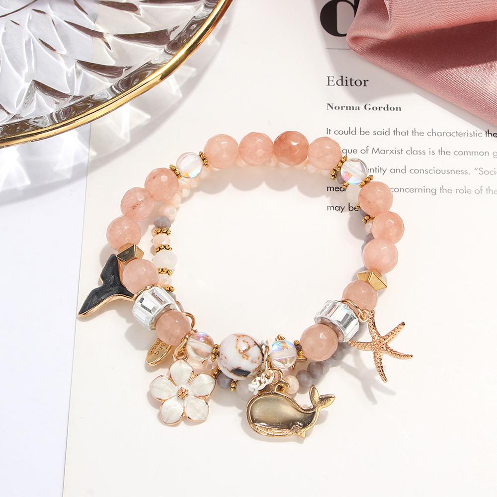 Korean Ethnic Whale Tail Elastic Bangle Bracelet
