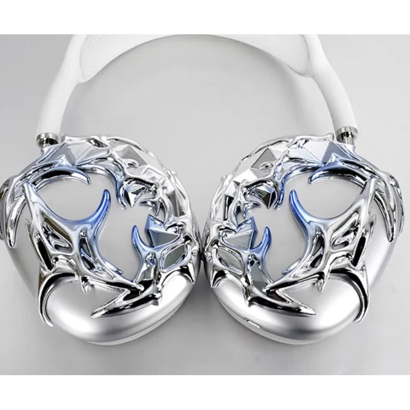 Silver Liquid Headset Cover