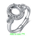 925 Silver Plated 18k Platinum Ring Frame Accessories