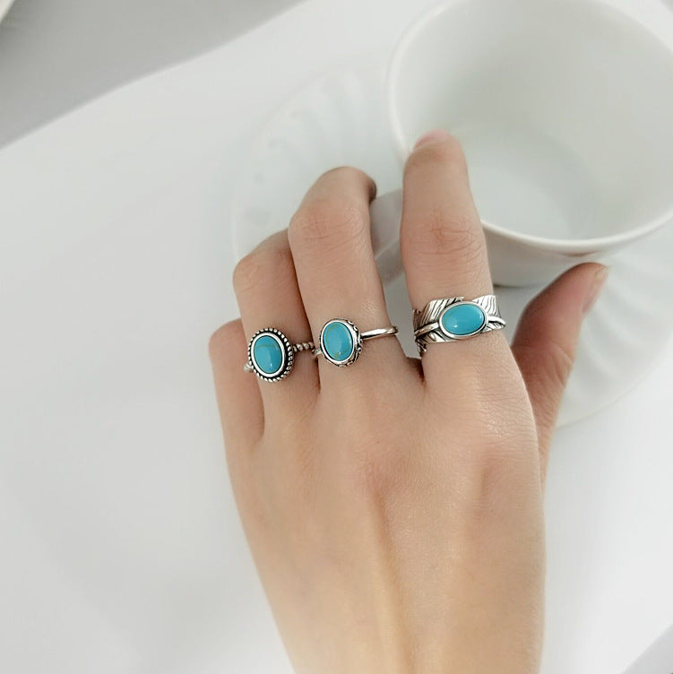 Vintage Feather Ring, Retro Style Feather Ring