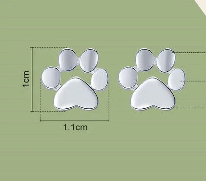 Silver Footprint Earrings