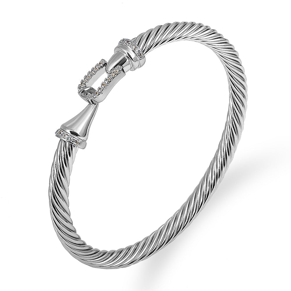 Titanium Steel Braided Cable Bracelet