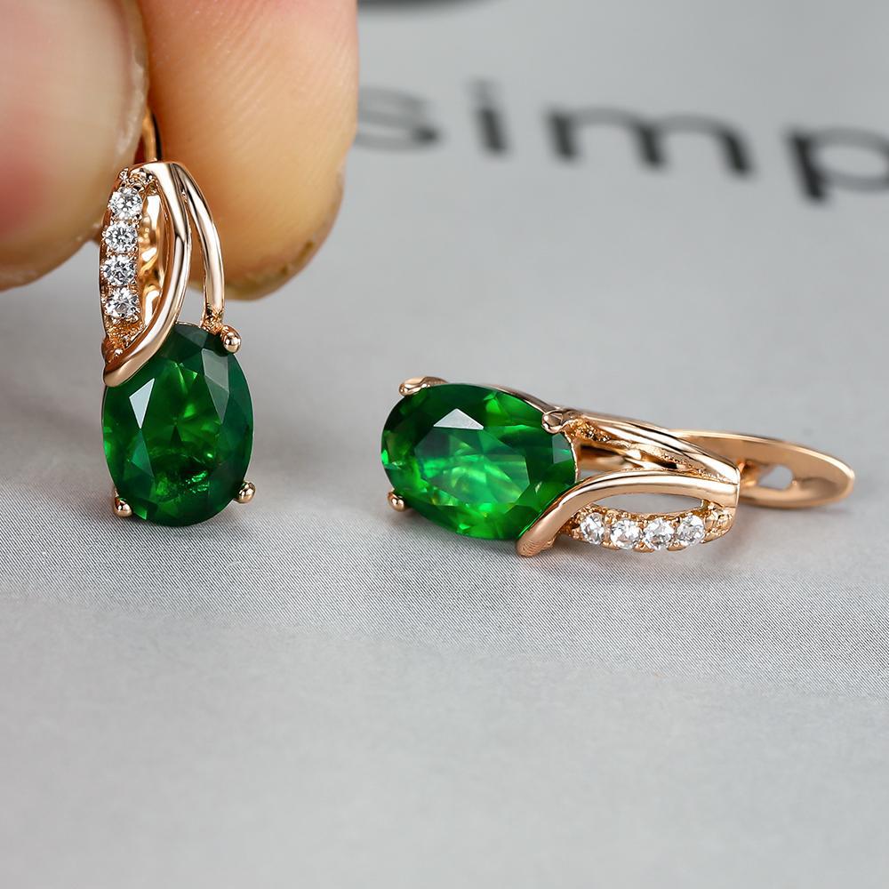 Vintage Oval Cut Zircon Earrings for Bridesmaids