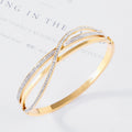 Personalized Fashion Geometric Diamond-Studded Titanium Steel Bracelet, Real Gold In The Rose Gold Furnace, No Fading Bracelet