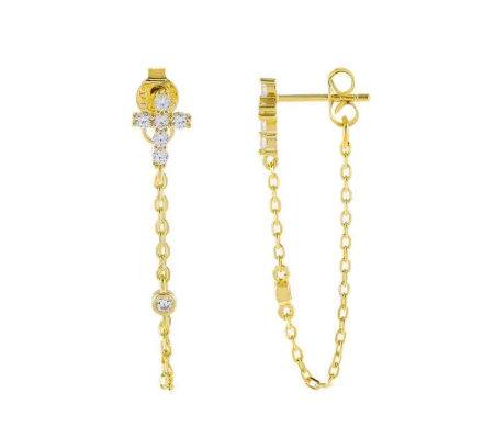 Zircon Butterfly Stud Earrings