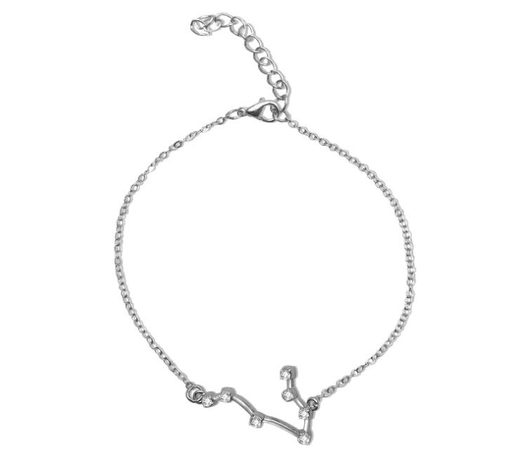 Zodiac Bracelet with Stylish Zircon Pendant
