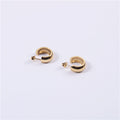Exaggerated Hoop Earrings with Titanium Steel Studs