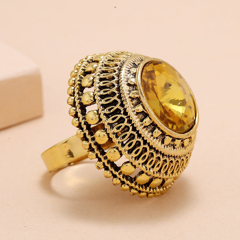 Creative Vintage Adjustable Rhinestone Ring