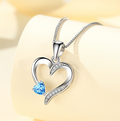 Sacred Heart Sterling Silver Pendant Necklace (One Piece)