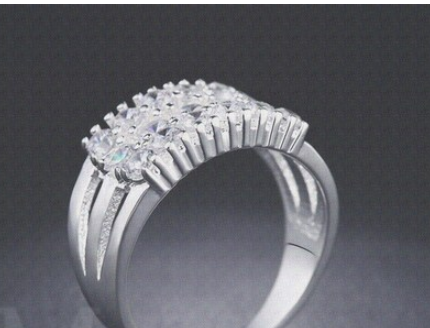 Platinum-Plated Zirconia Ring
