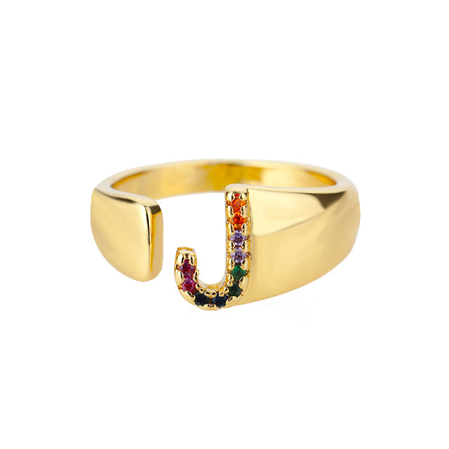Colorful Zircon Women's Adjustable Vintage Ring Set