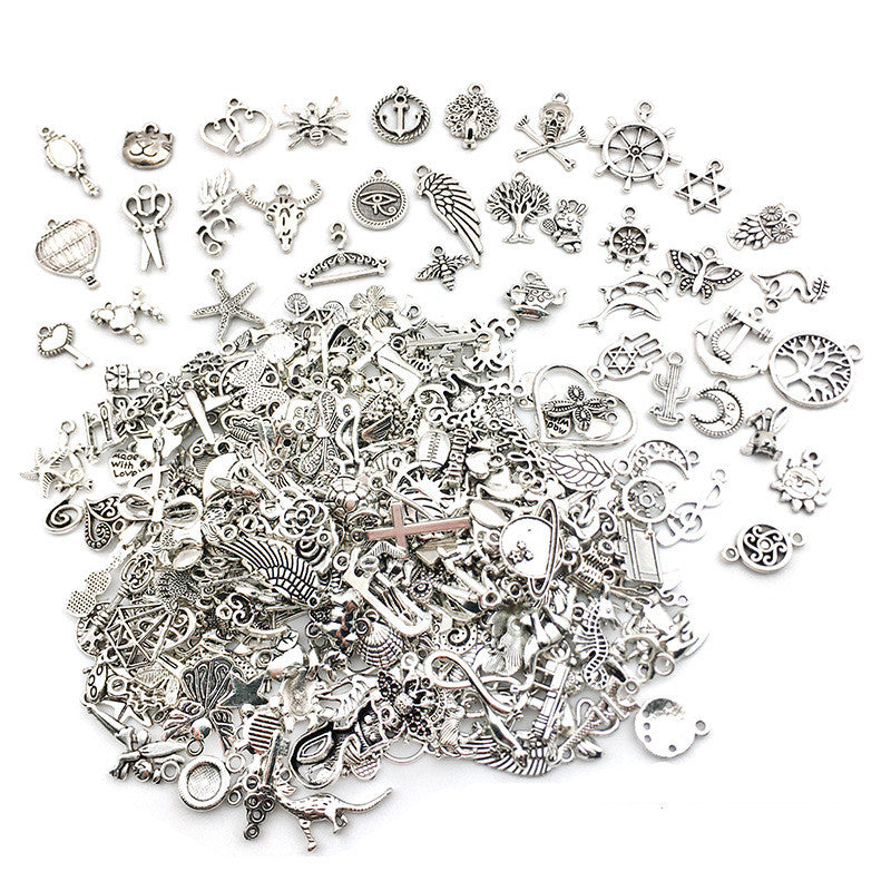 Mixed Alloy Silver Pendant Earring Set - 300 Pieces