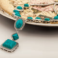 Turquoise Vintage Geometric Alloy Necklace