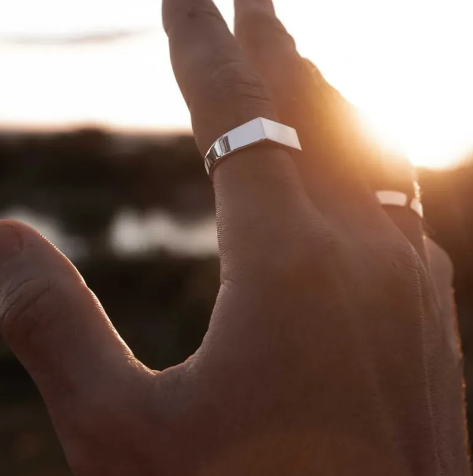 Men's Glossy Stainless Steel Ring