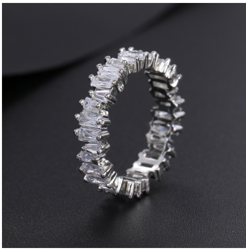 Luminous Square Zircon Ring