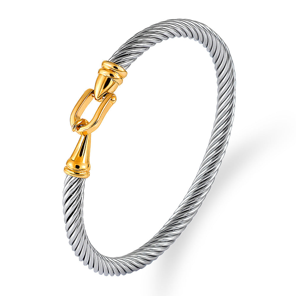 Titanium Steel Braided Cable Bracelet
