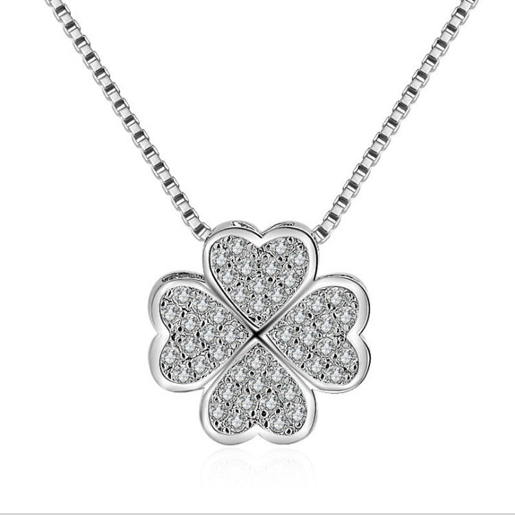 S999 Silver Pendant with Clover Design for Women