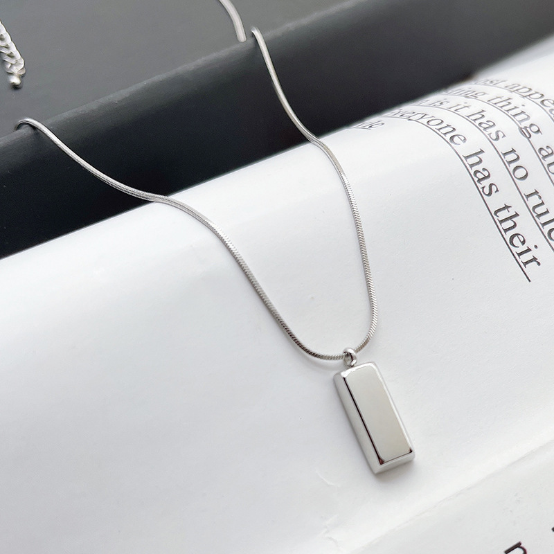 Titanium Steel Square Pendant