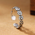 Vintage Sunflower Flower Ring