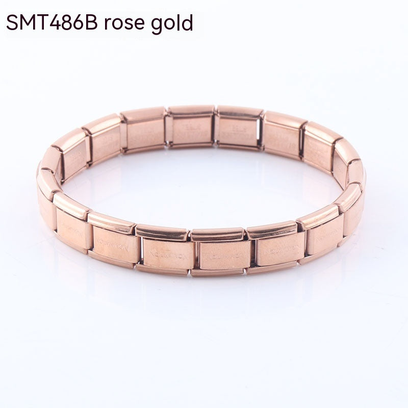 Personalized Electroplated Stainless Steel Bracelet