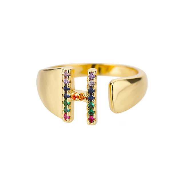 Colorful Zircon Women's Adjustable Vintage Ring Set