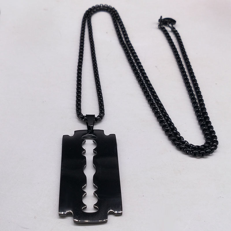 Retro Black Baida Titanium Steel Pendant Necklace