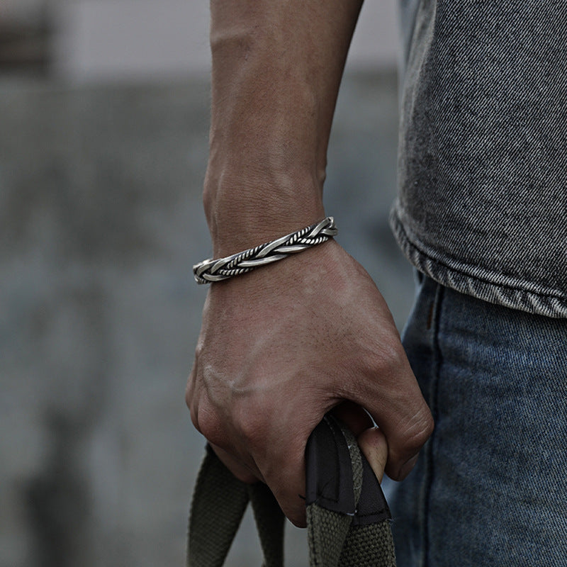 Men's Copper Silver-Plated Bracelet