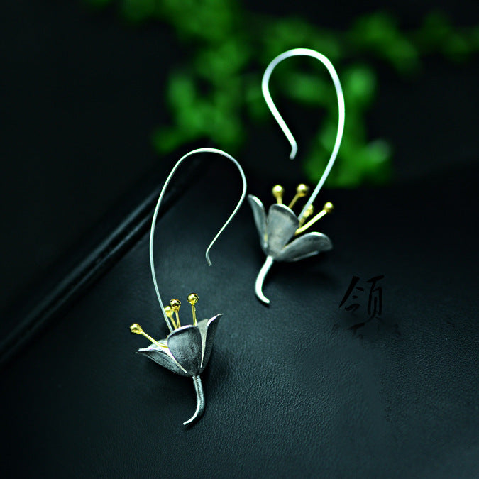 925 Silver Flower Earrings