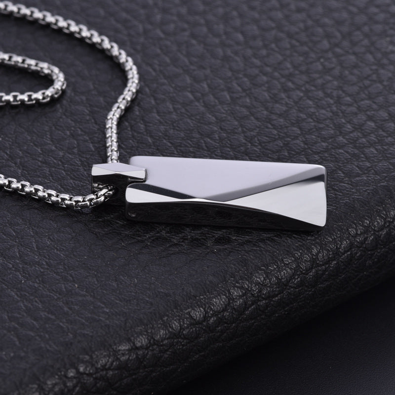 Stylish Tungsten Steel Pendant - Men's Long Necklace