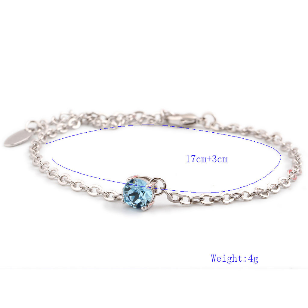 Austrian Crystal Platinum-Plated Bracelet for Women
