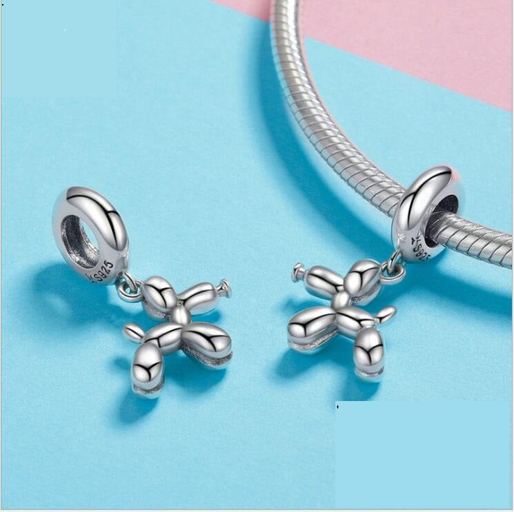 Cute Balloon Dog S925 Silver Pendant Jewelry Set