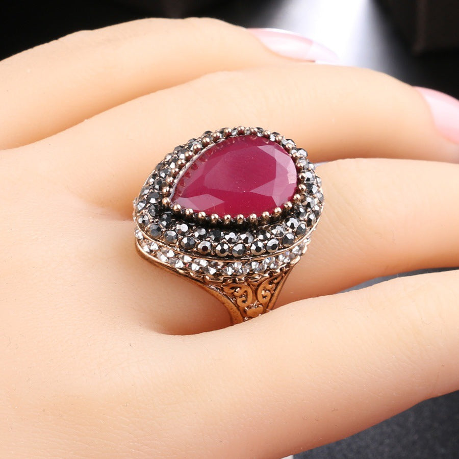 Luxury Vintage Ring for Women - Turkish Indian Bridal Jewelry