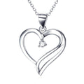 Heart-Shaped Necklace with 925 Sterling Silver Pendant