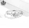 Zircon Platinum-Plated Ring, European And American Fashion