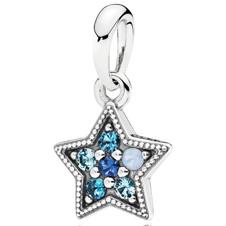 Silver Dreamcatcher with Beads and Star Charms Set