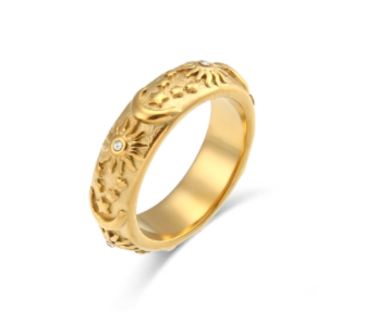 Elegant Retro Stainless Steel Bracelet Ring Ornament