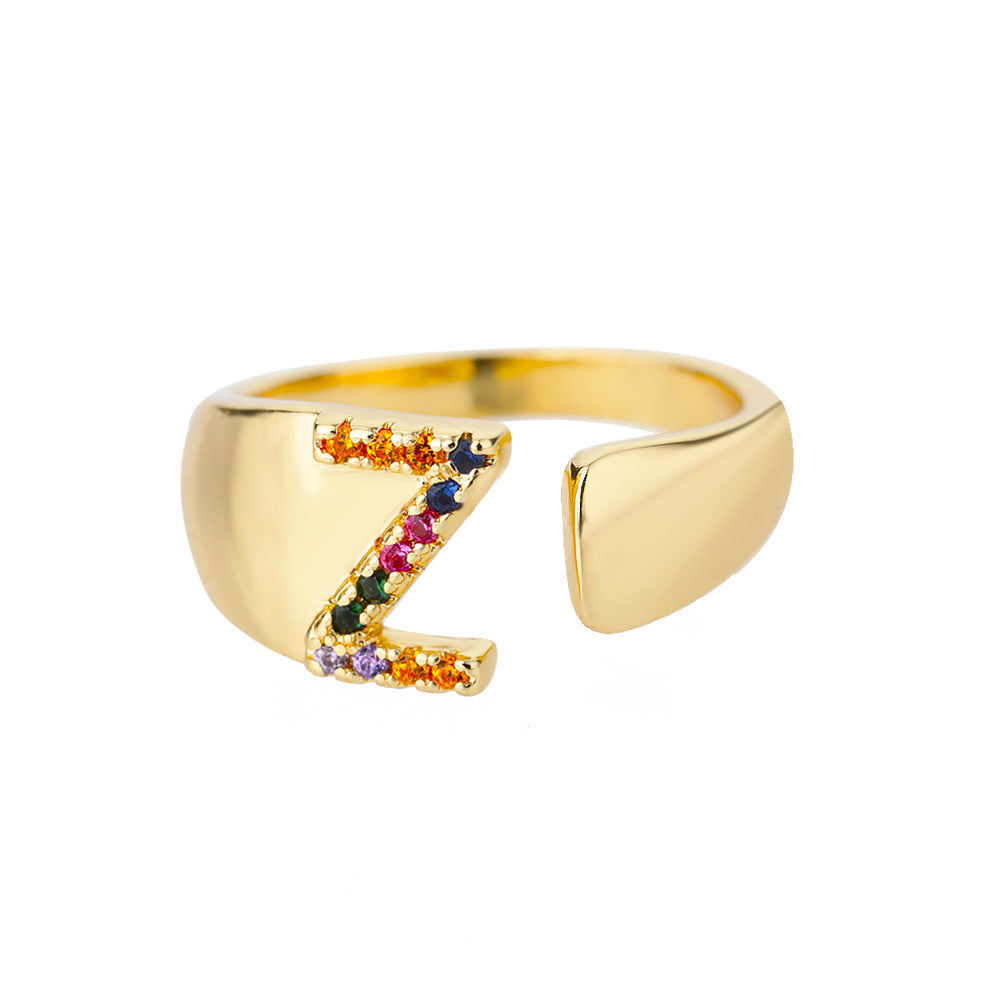 Colorful Zircon Women's Adjustable Vintage Ring Set