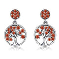 Tree of Life Silver Earrings in Sterling Silver