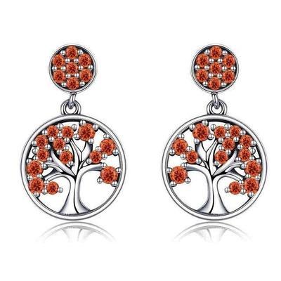Tree of Life Silver Earrings in Sterling Silver