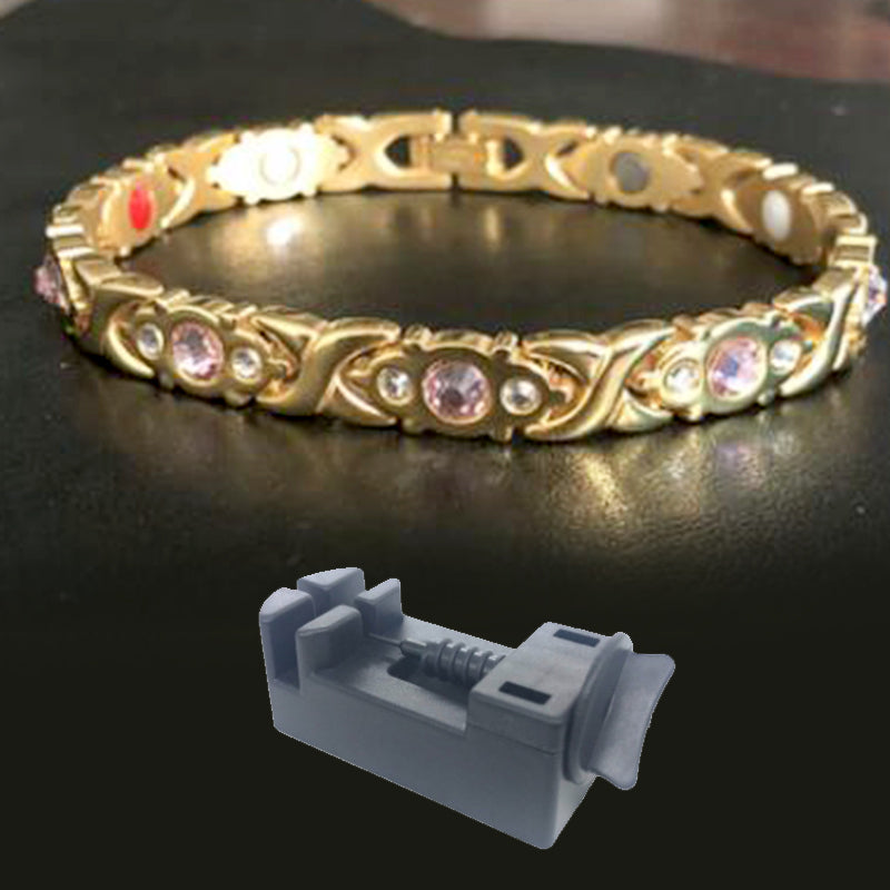 Crystal Gem Women's Titanium Steel Bracelet with Diamonds