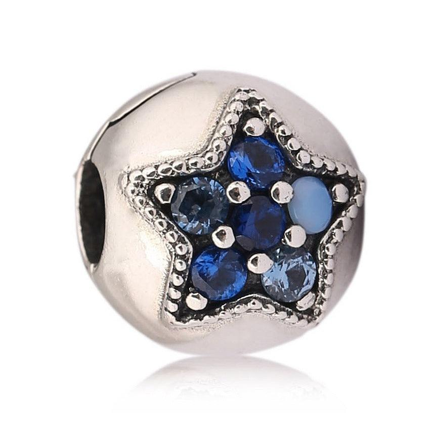 925 Silver Bracelet with Colorful Star Charms